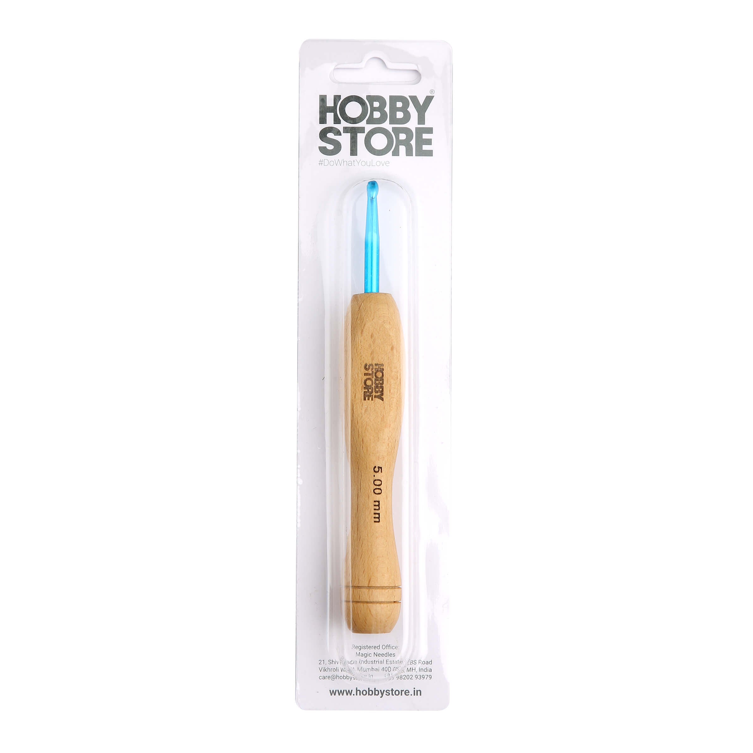 Aluminium Crochet Hook with Wood Handle by Hobby Store