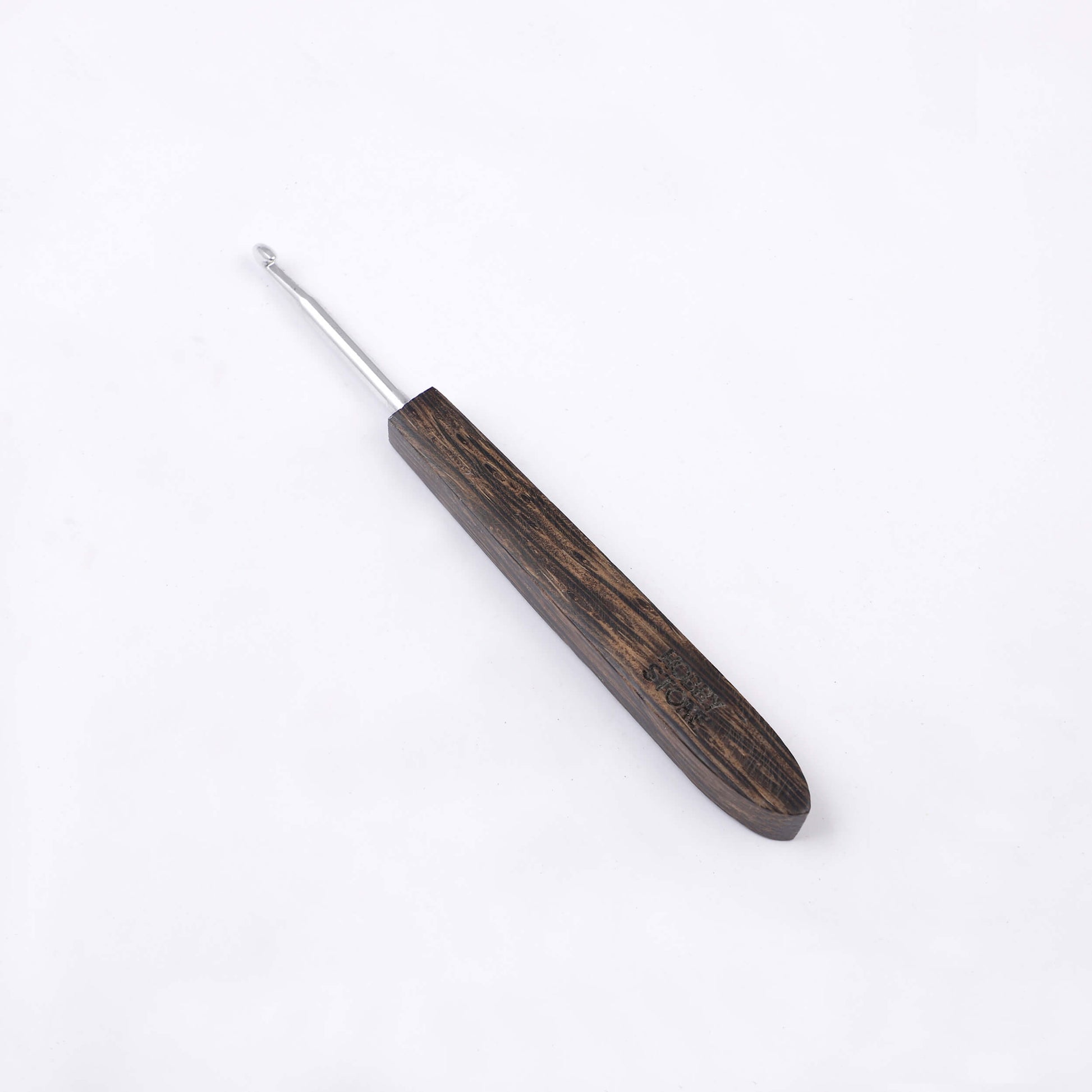 Aluminium Crochet Hook with Palm Wood Handle by Hobby Store - 5 mm