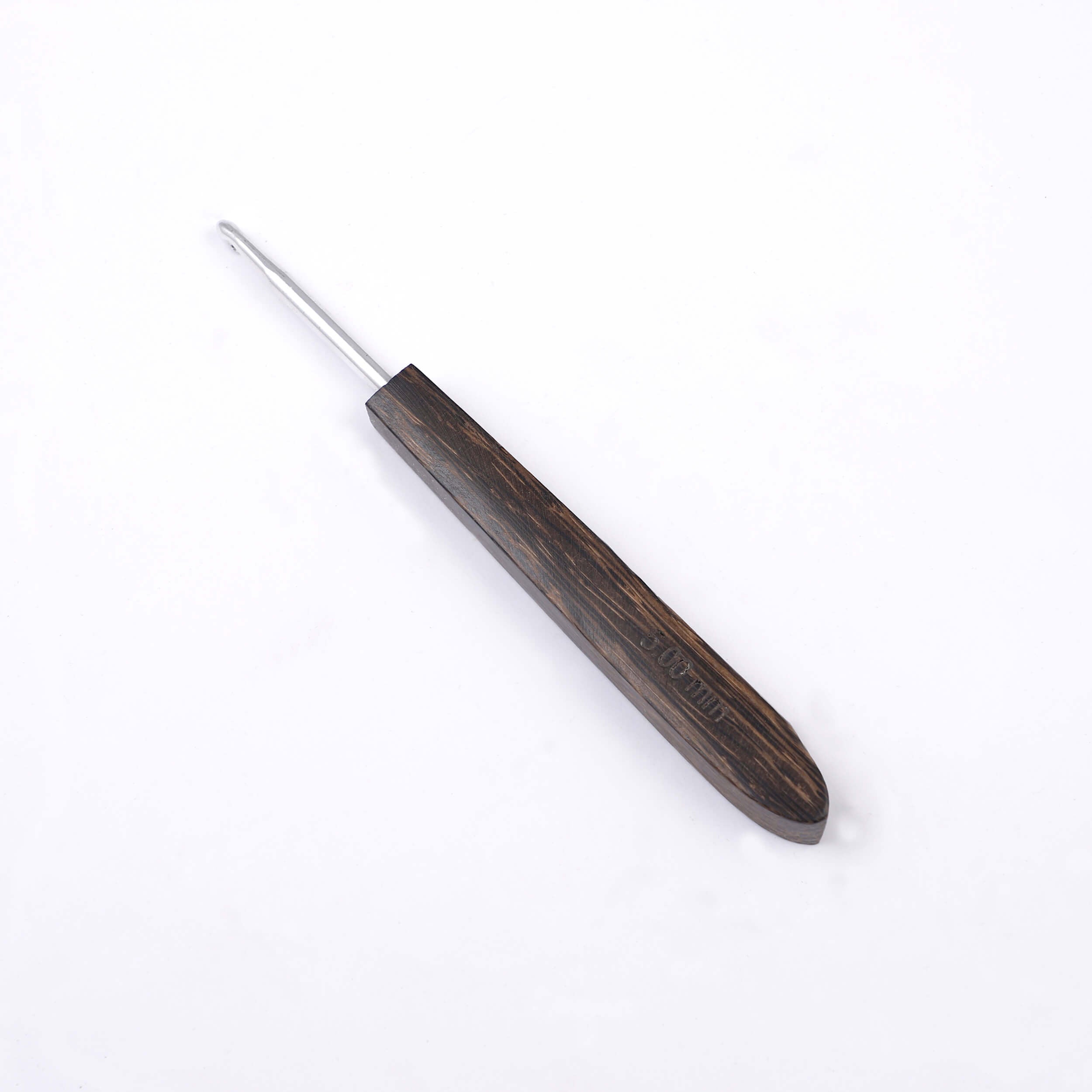 Aluminium Crochet Hook with Palm Wood Handle by Hobby Store - 5 mm