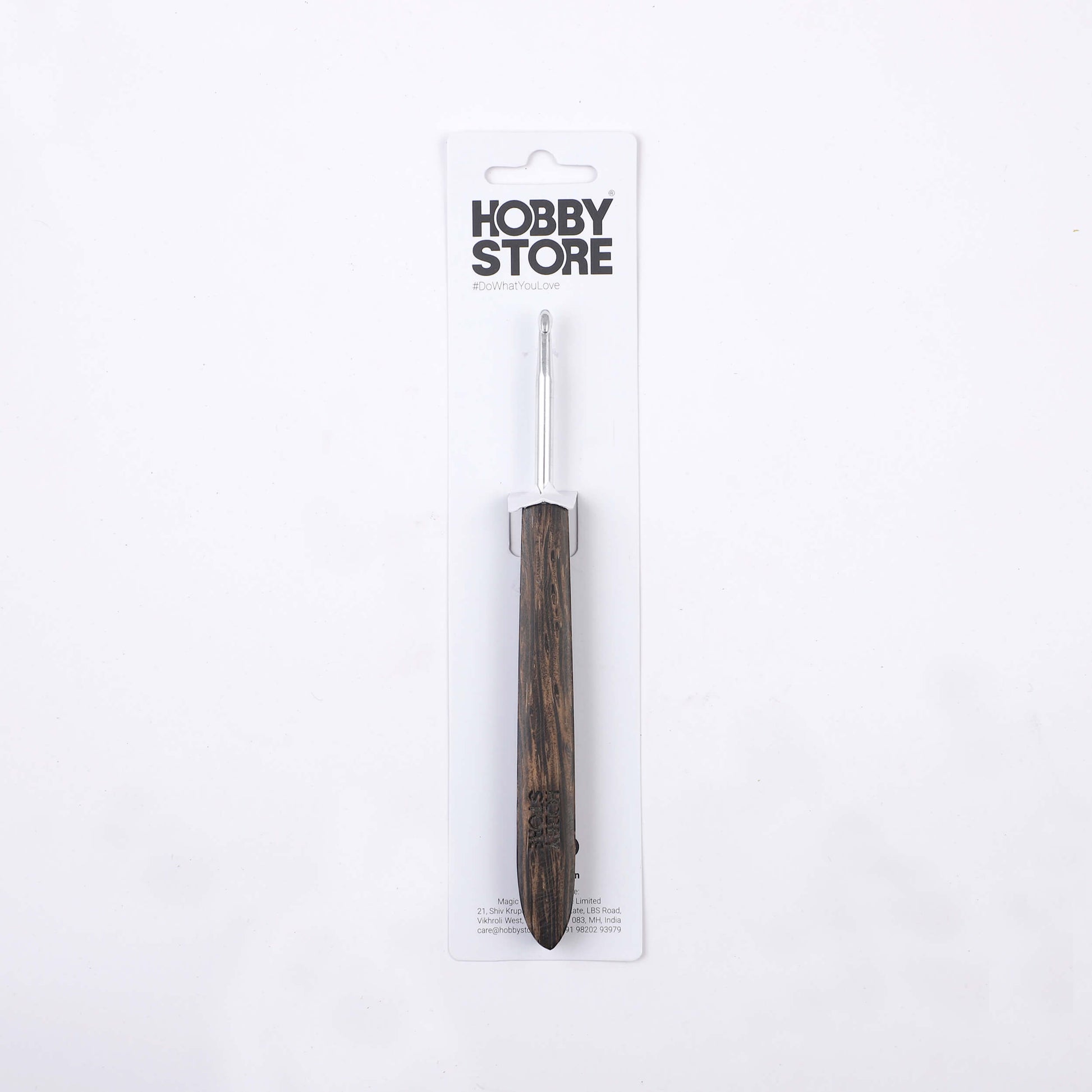 Aluminium Crochet Hook with Palm Wood Handle by Hobby Store - 5 mm