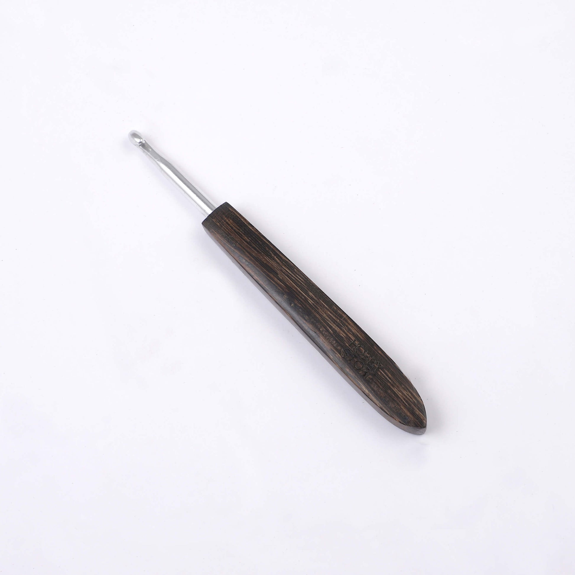 Aluminium Crochet Hook with Palm Wood Handle by Hobby Store - 6.5 mm