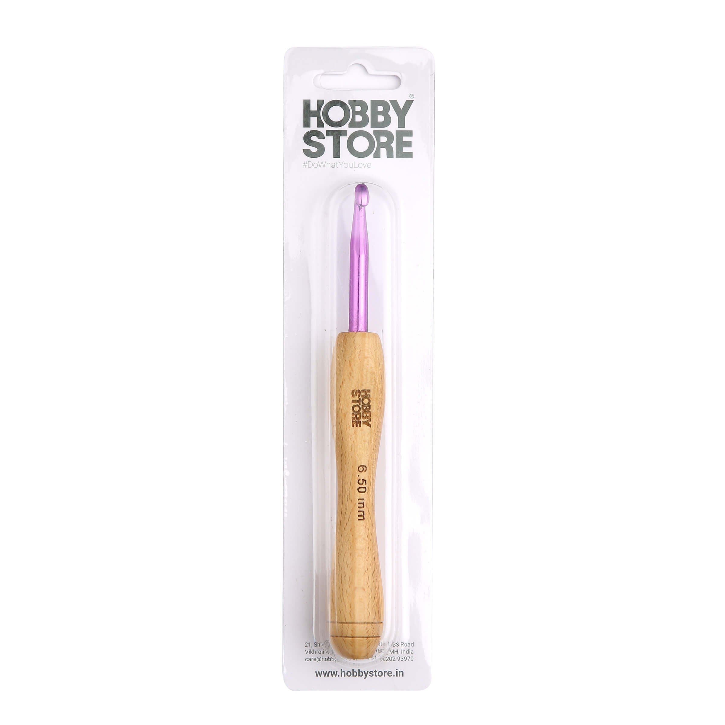 Aluminium Crochet Hook with Wood Handle by Hobby Store