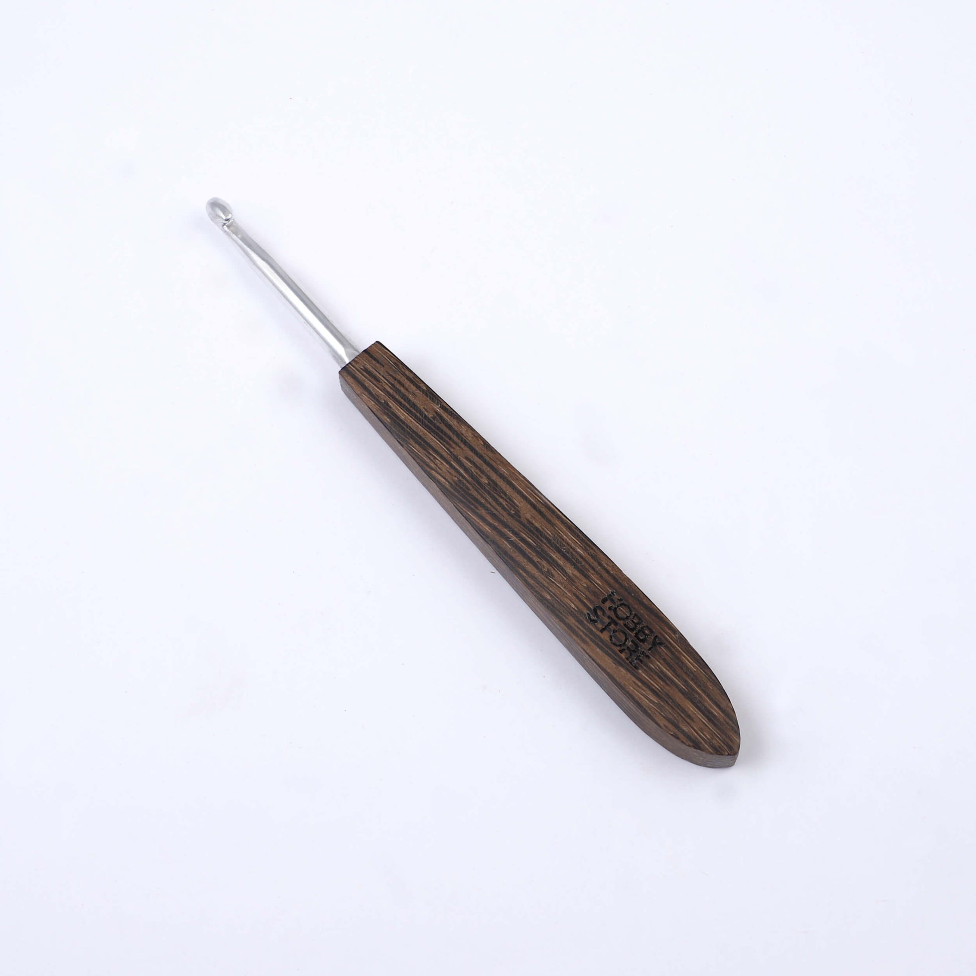 Aluminium Crochet Hook with Palm Wood Handle by Hobby Store - 6 mm