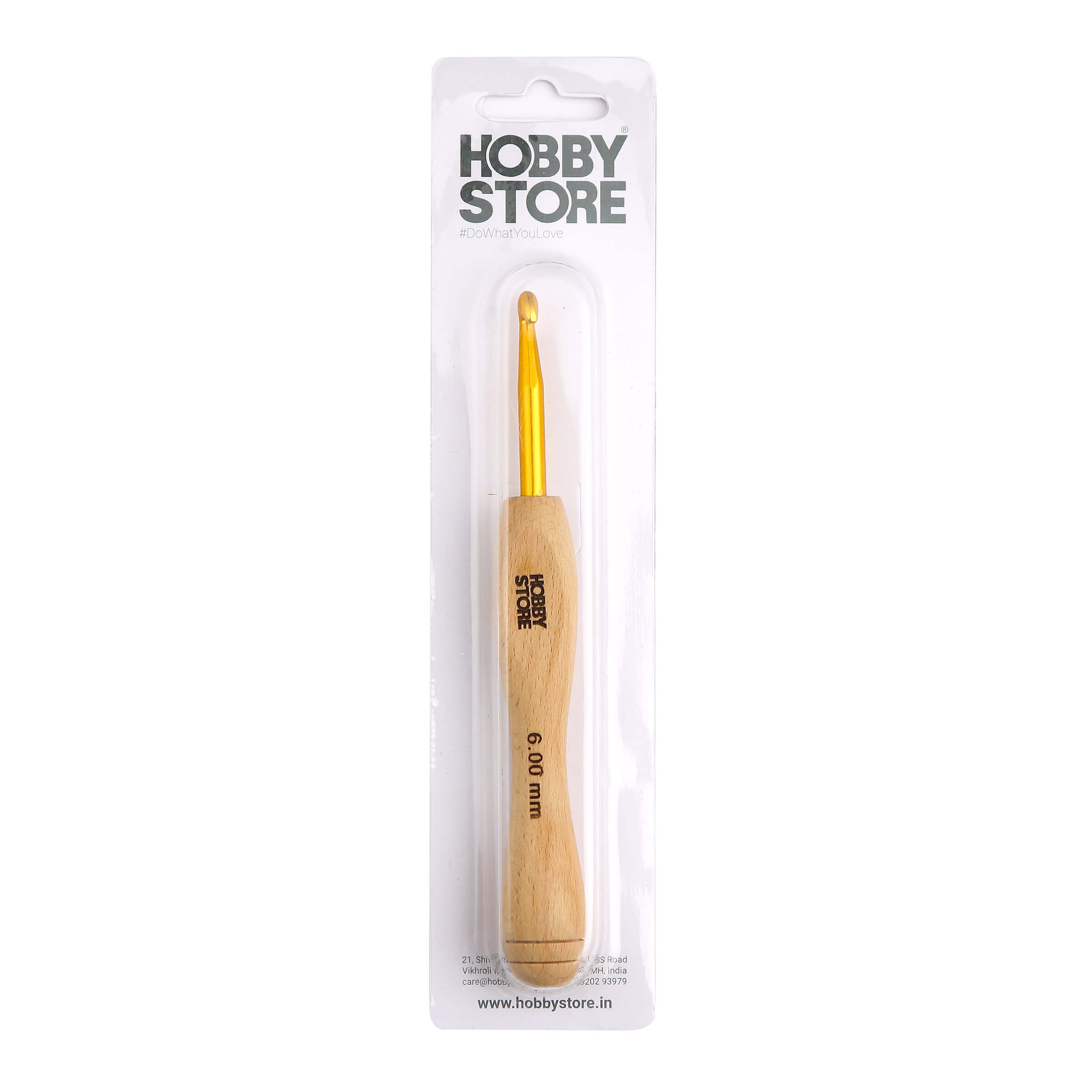 Aluminium Crochet Hook with Wood Handle by Hobby Store