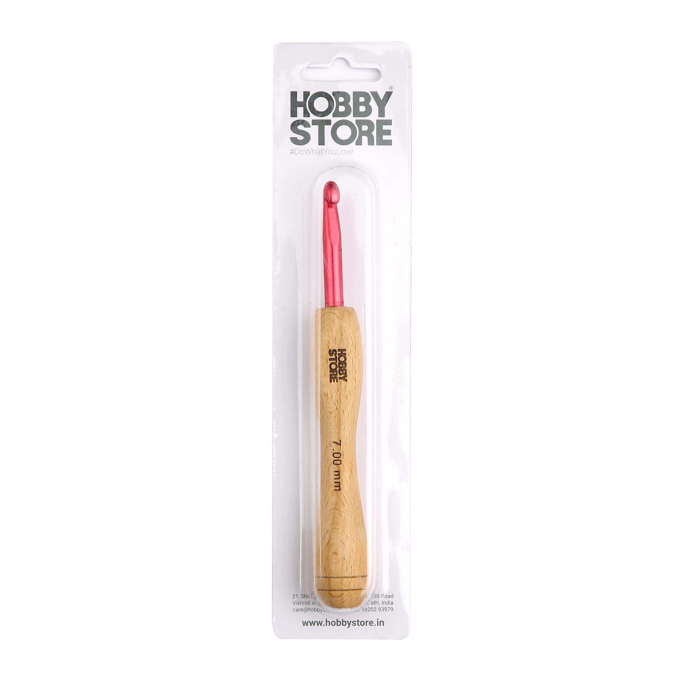 Aluminium Crochet Hook with Wood Handle by Hobby Store
