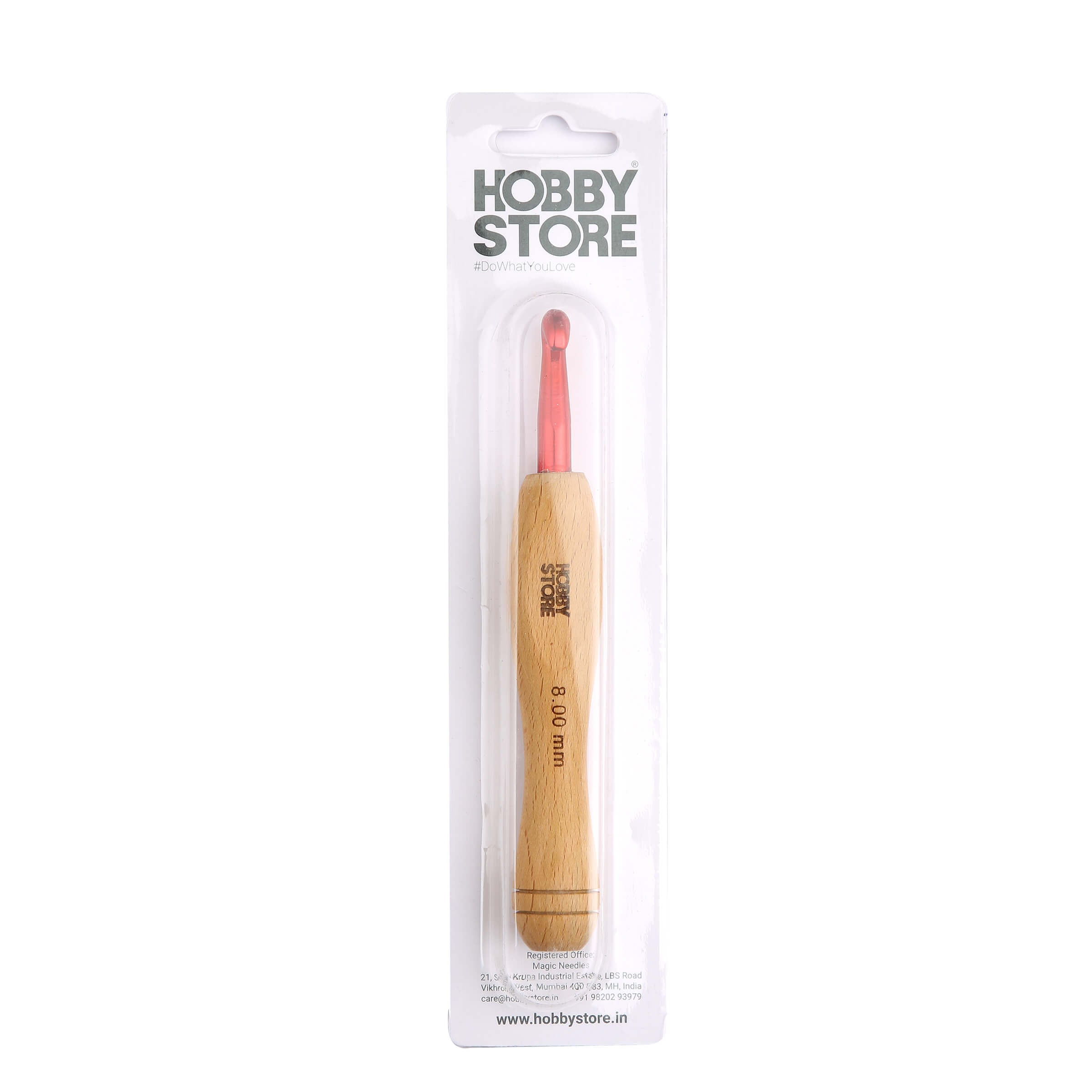 Aluminium Crochet Hook with Wood Handle by Hobby Store