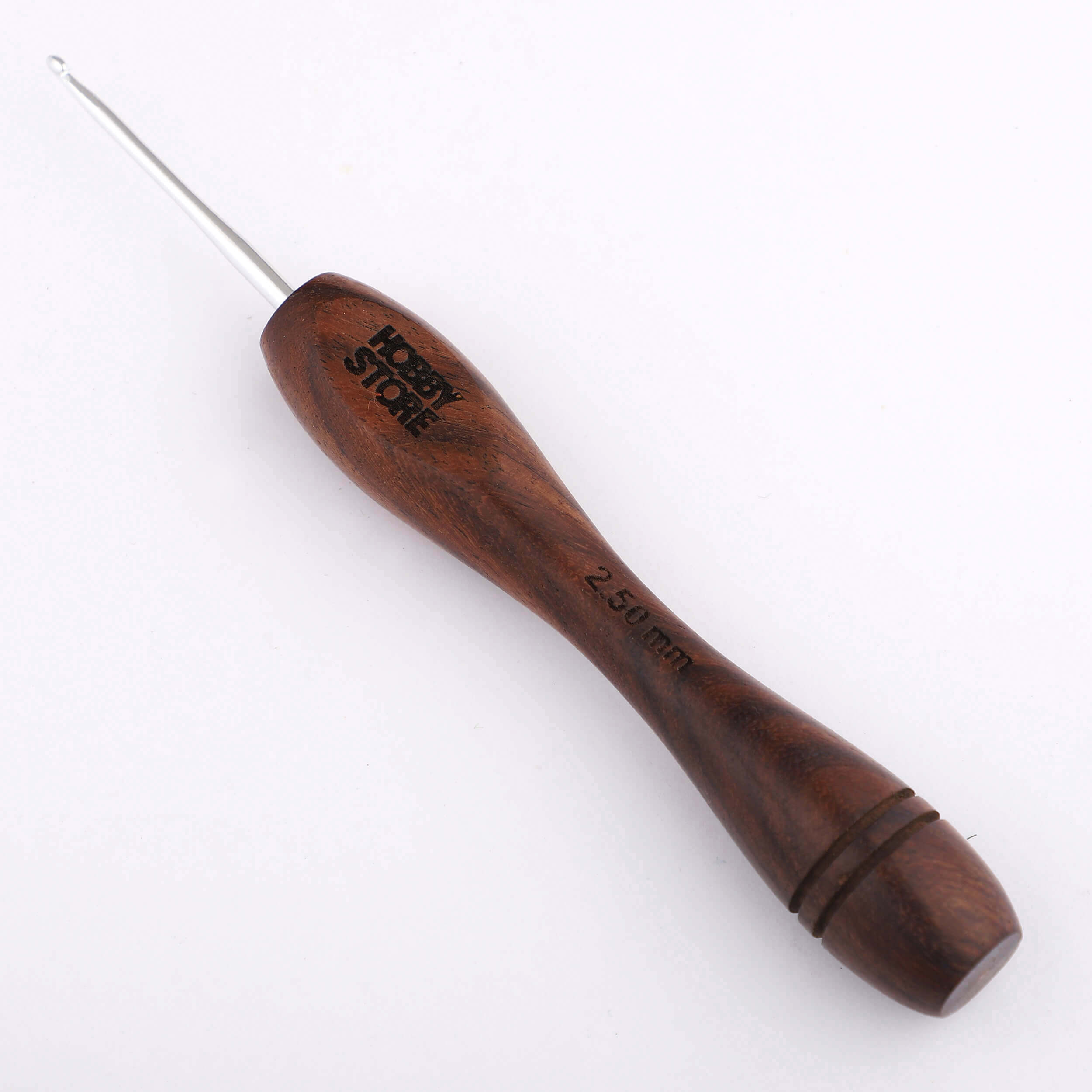 Aluminium Crochet Hook with Rosewood Handle by Hobby Store