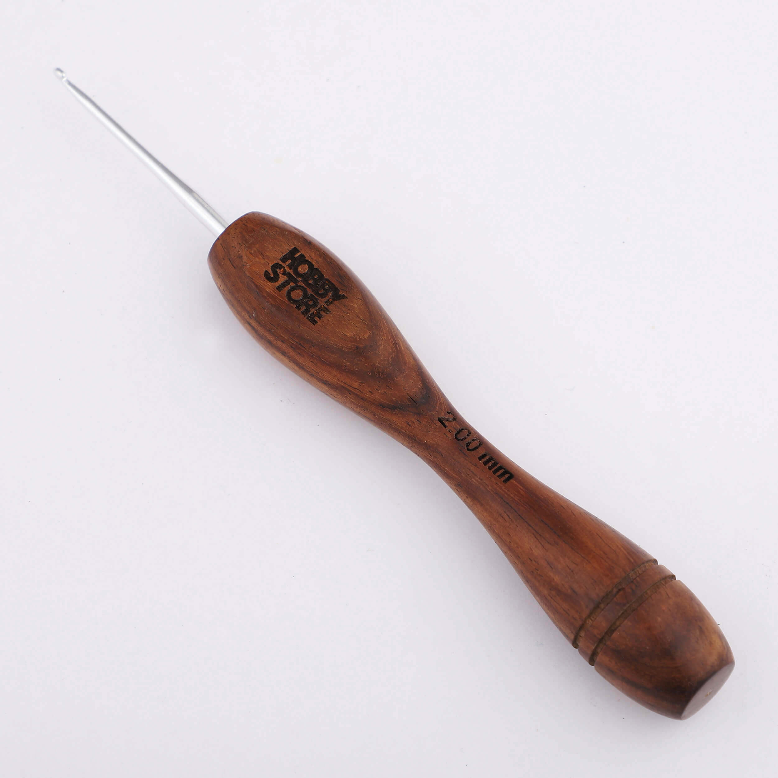 Aluminium Crochet Hook with Rosewood Handle by Hobby Store