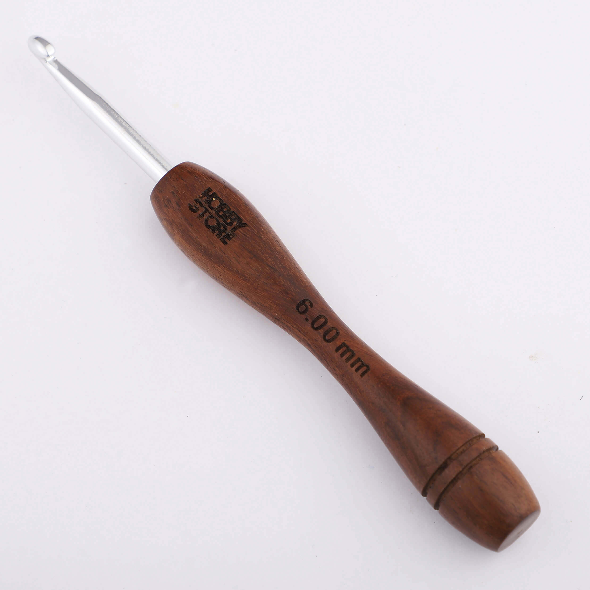 Aluminium Crochet Hook with Rosewood Handle by Hobby Store