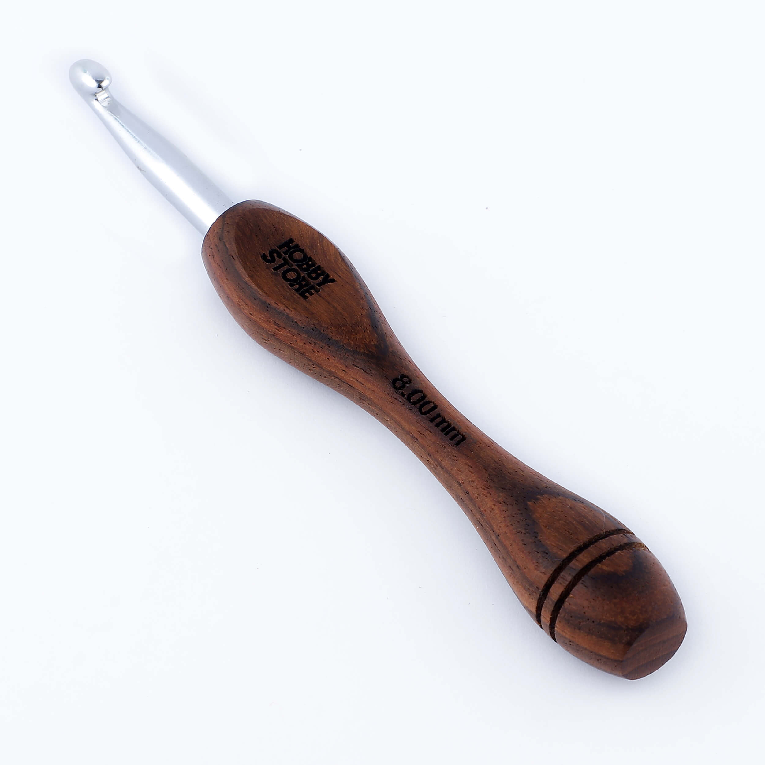 Aluminium Crochet Hook with Rosewood Handle by Hobby Store