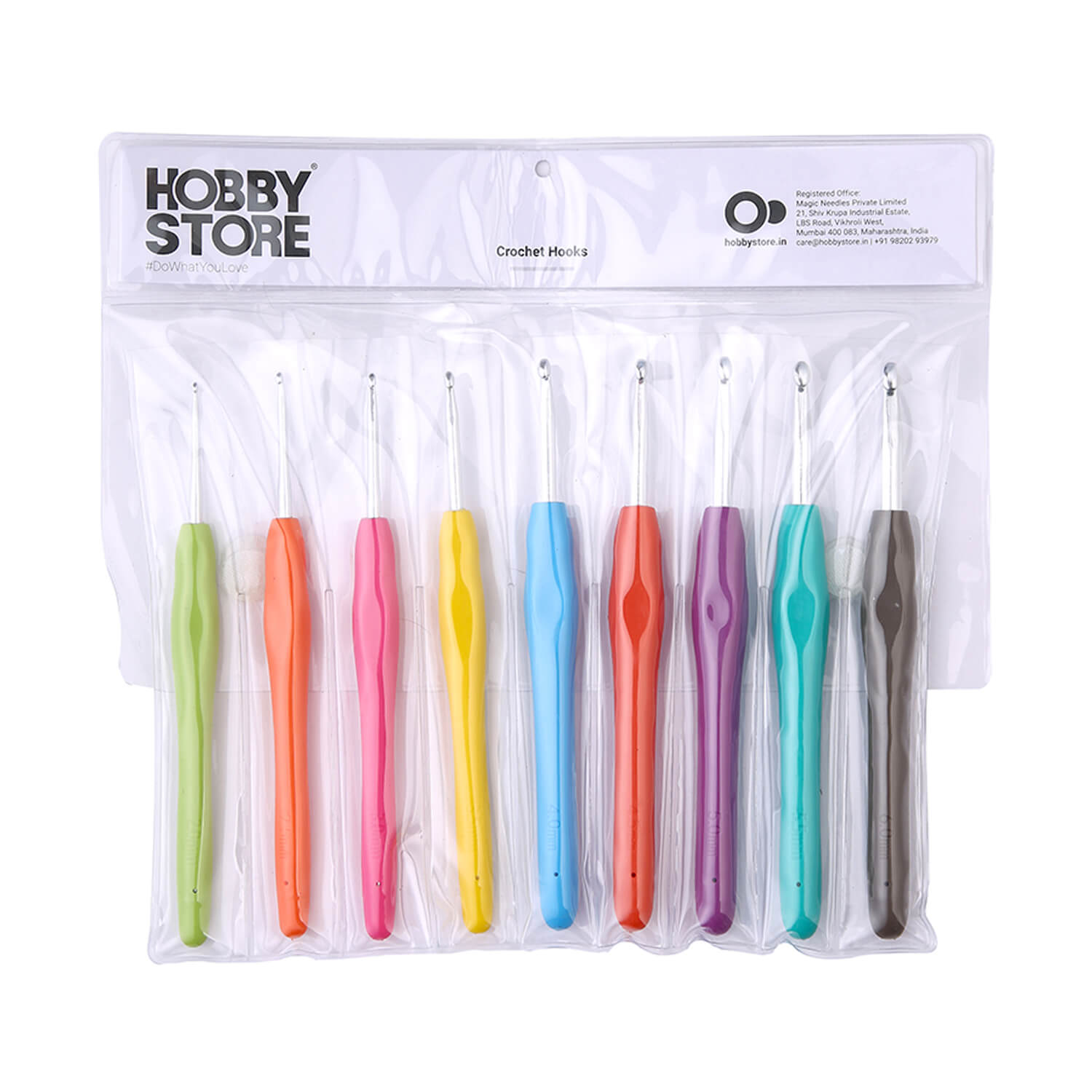 Aluminium Crochet Hooks with Rubber Handle by Hobby Store