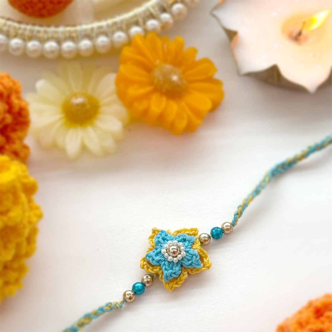 Handmade Crochet Super Star Rakhi