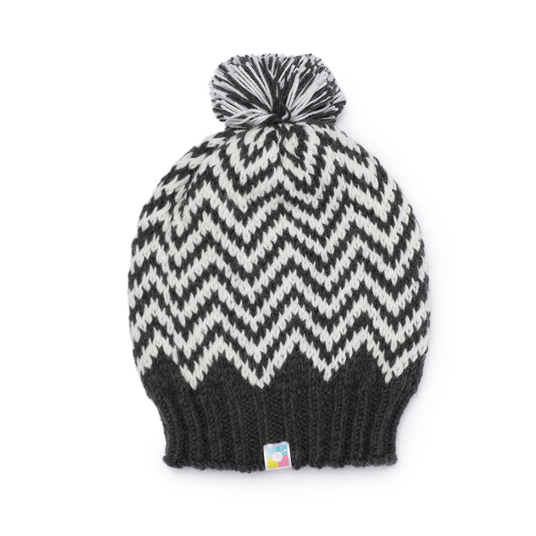 Beanie - Grey White 3110