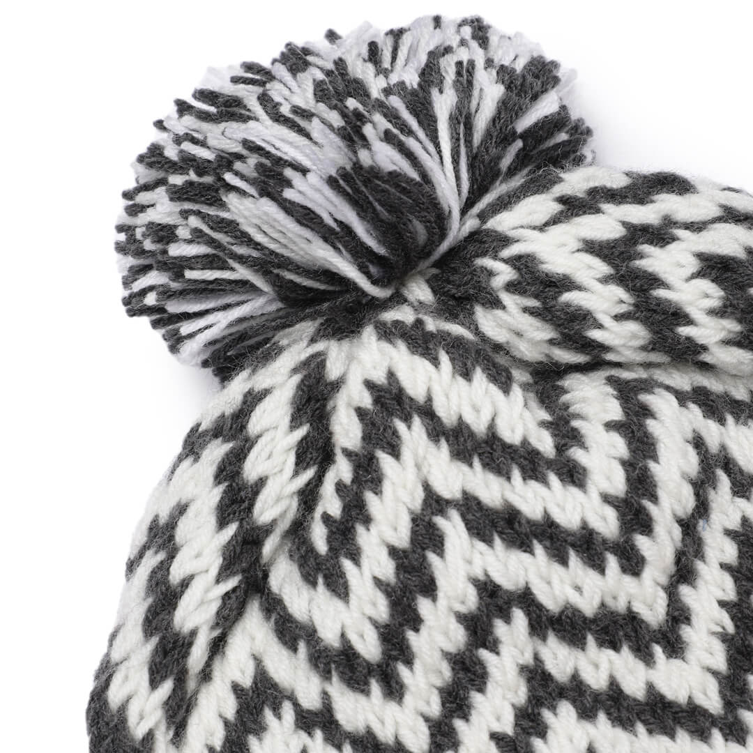 Beanie - Grey White 3110