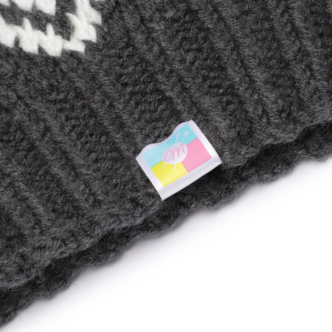 Beanie - Grey White 3110