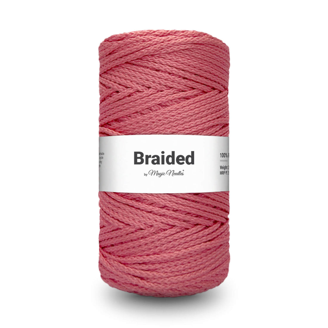 Braided Polyester Rope - Pink - 13