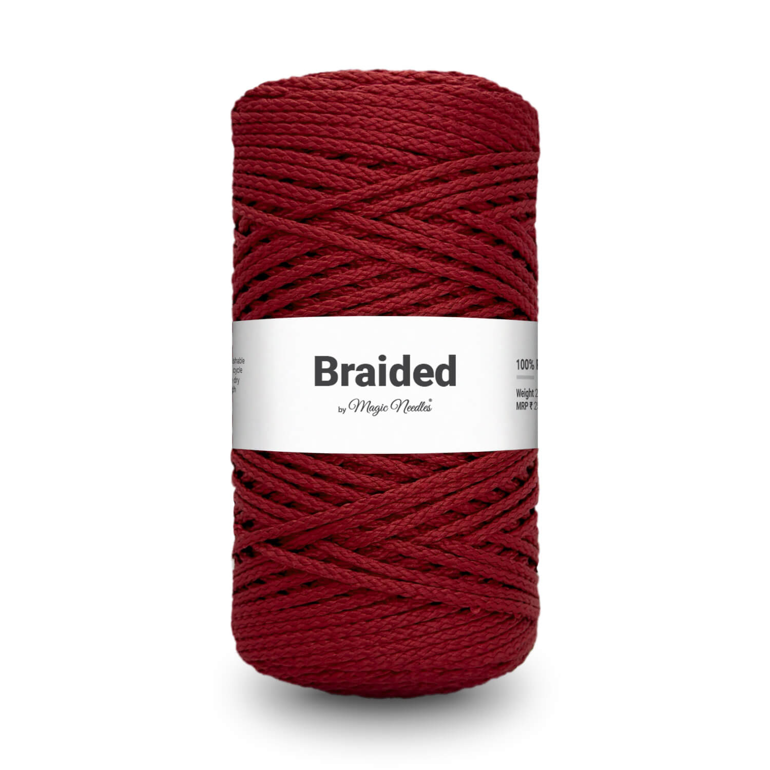 Braided Polyester Rope - Red - 19