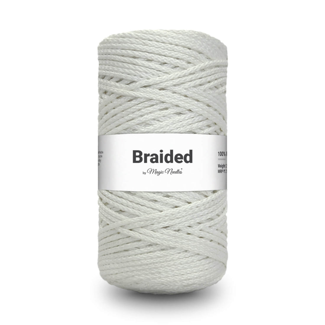 Braided Polyester Rope - White - 22