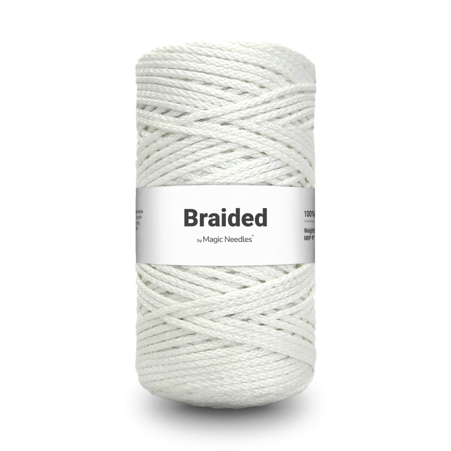Braided Polyester Rope - White - 22