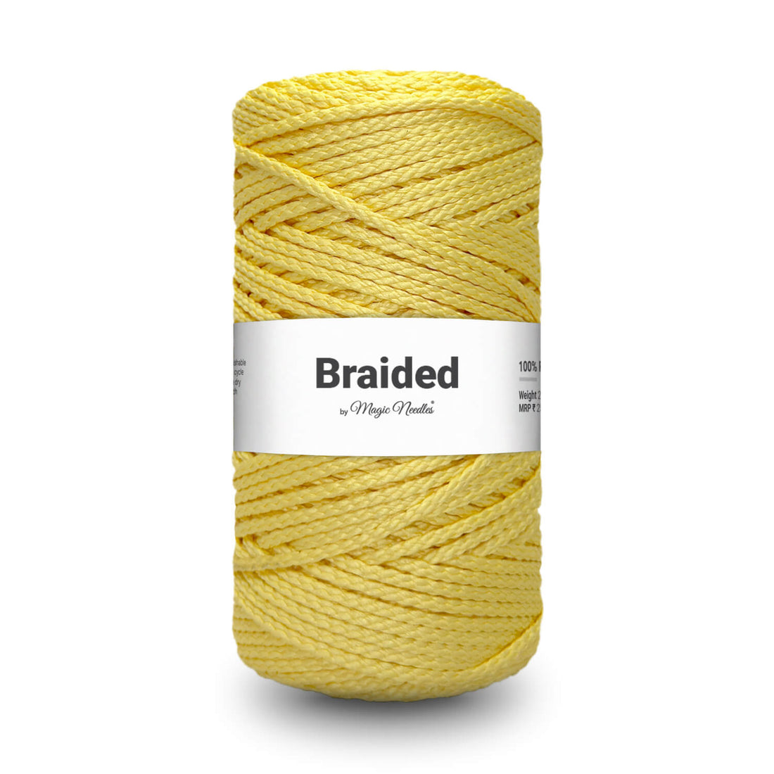 Braided Polyester Rope - Yellow - 27