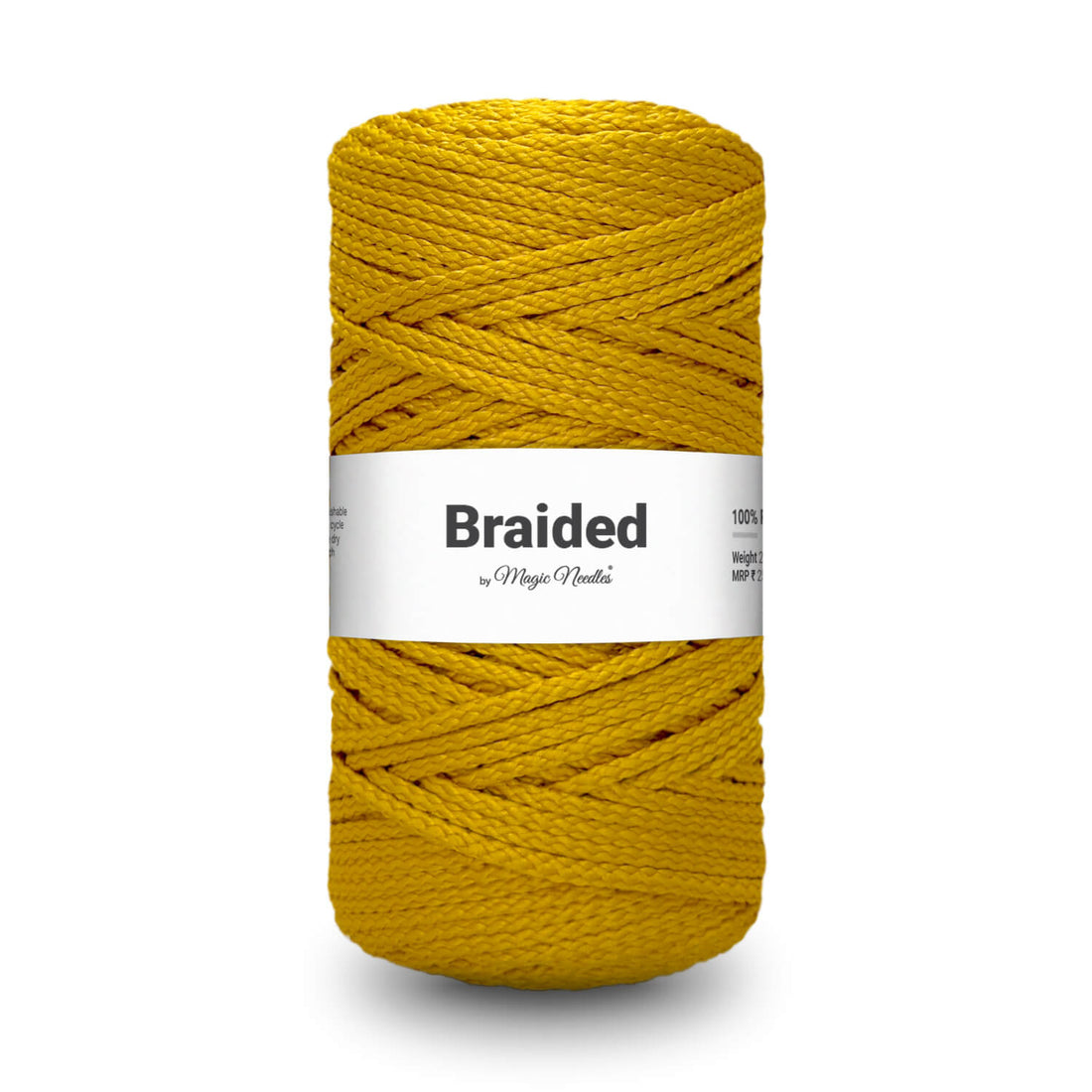 Braided Polyester Rope - Yellow - 28