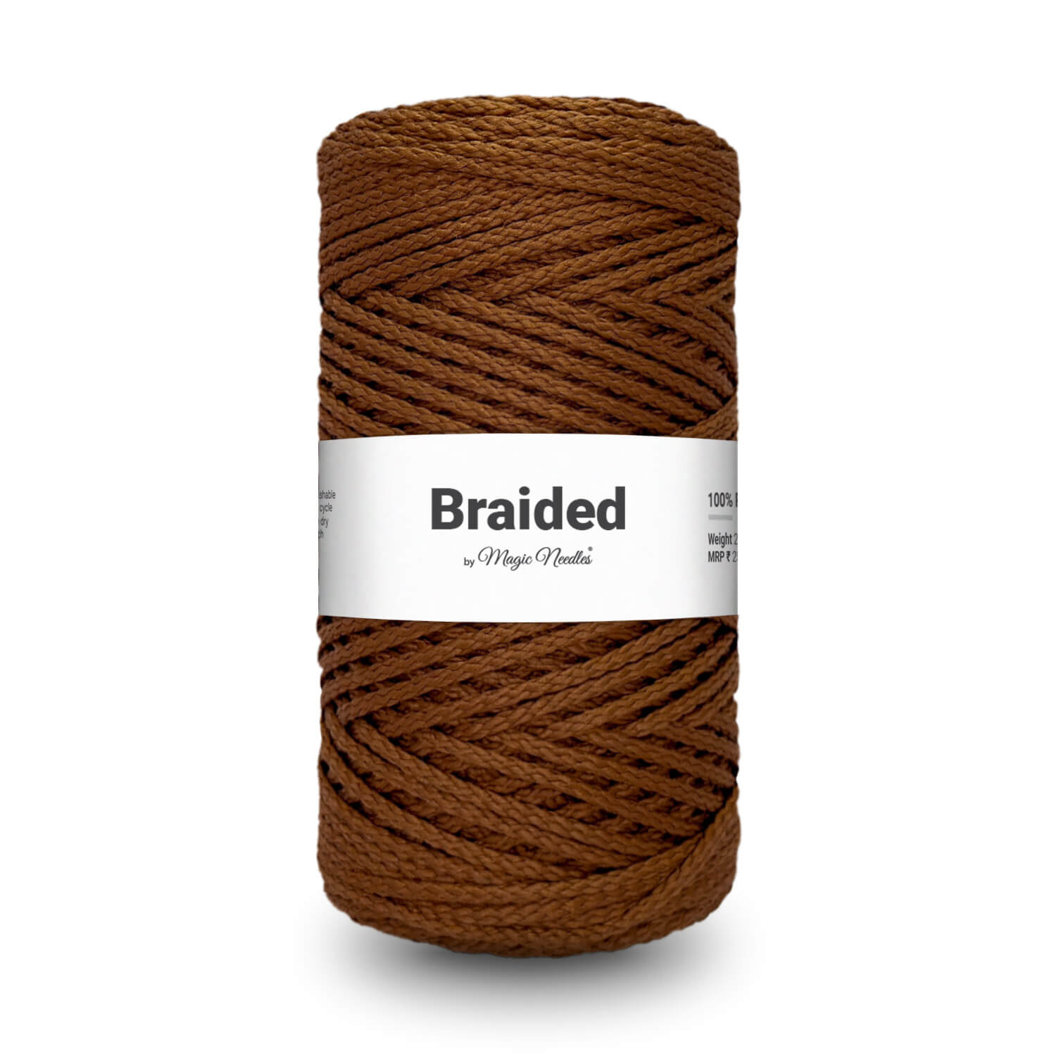 Braided Polyester Rope - Brown - 3