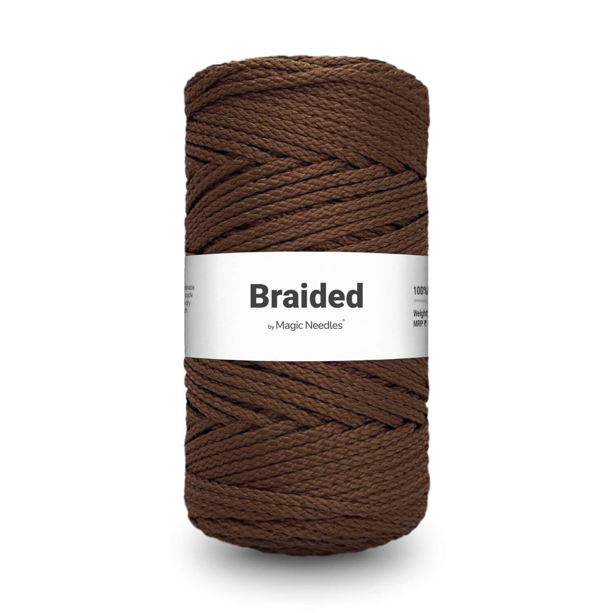 Braided Polyester Macrame Rope - Chocolate - 32 – Magic Needles
