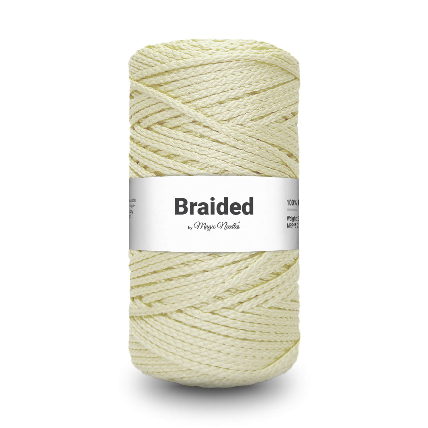 Braided Polyester Macrame Rope - Off White - 33