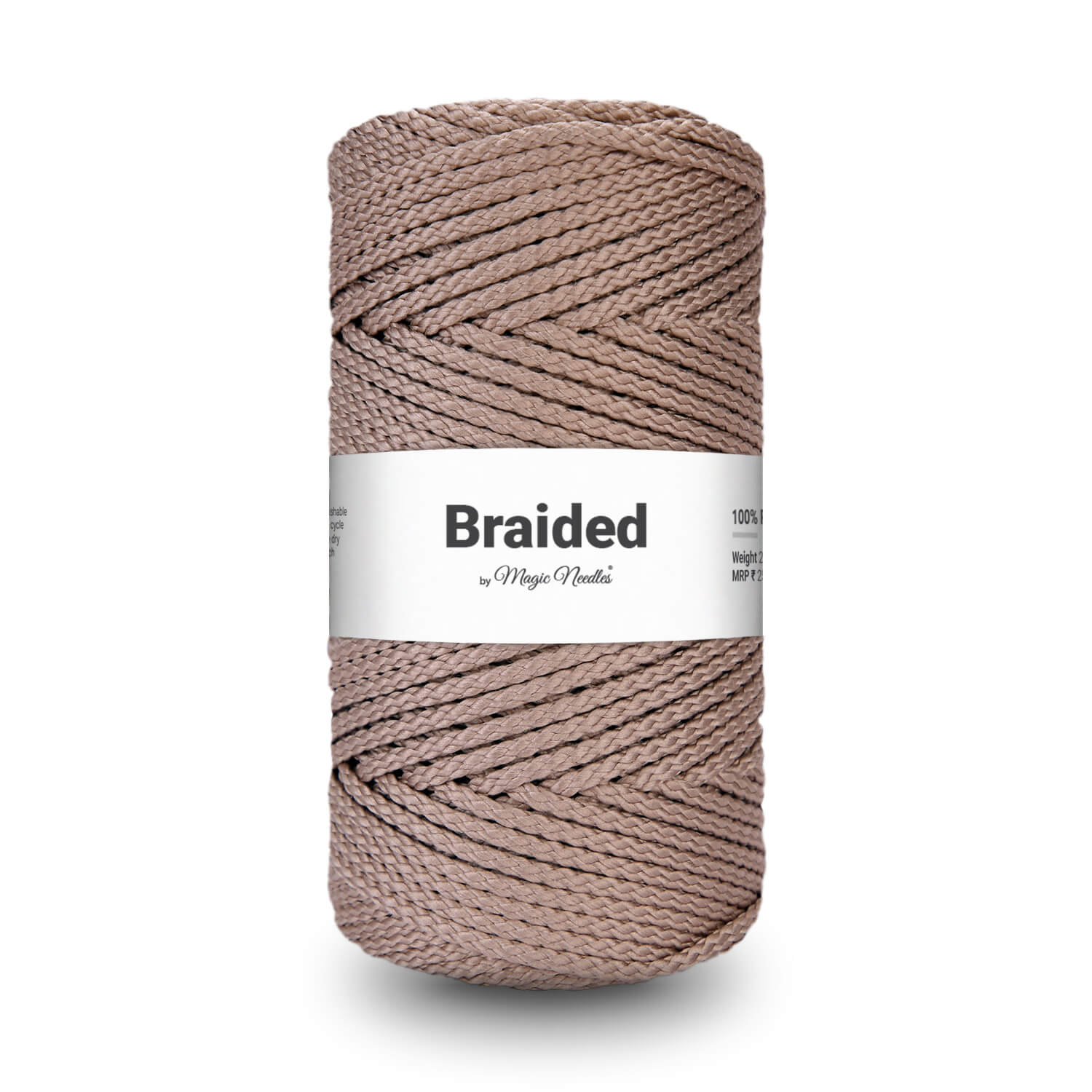 Braided Polyester Macrame Rope - Rose Gold - 37