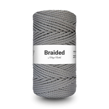 Braided Polyester Macrame Rope - Slate Grey - 40