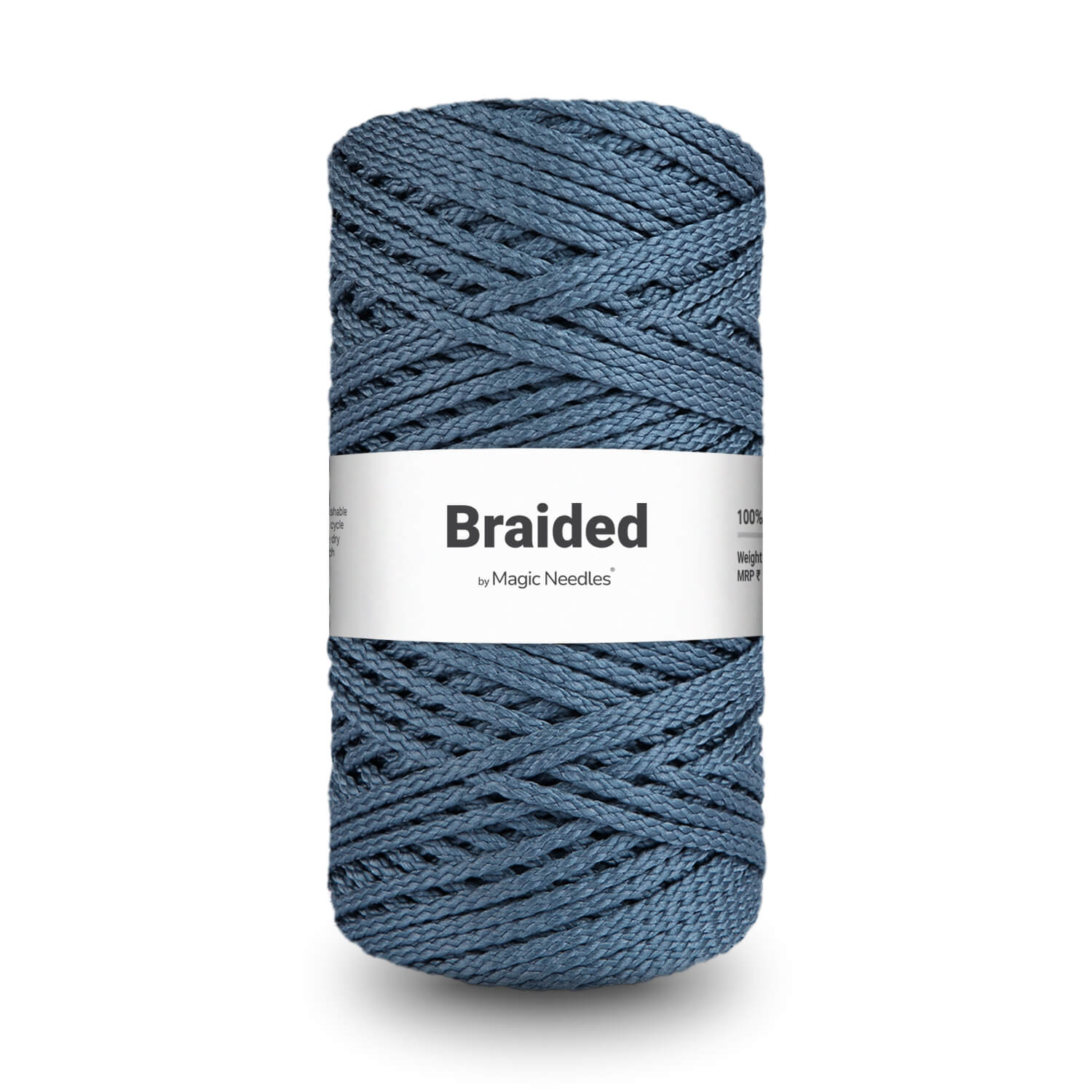 Braided Polyester Macrame Rope - Blue - 42