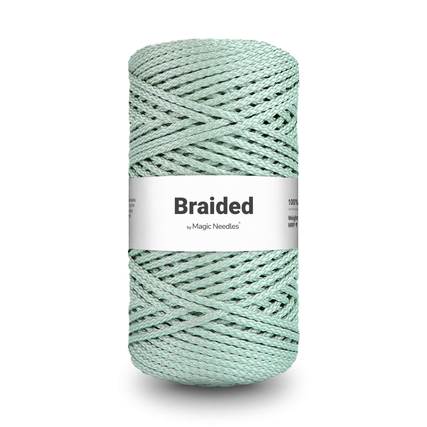 Braided Polyester Macrame Rope - Green - 44