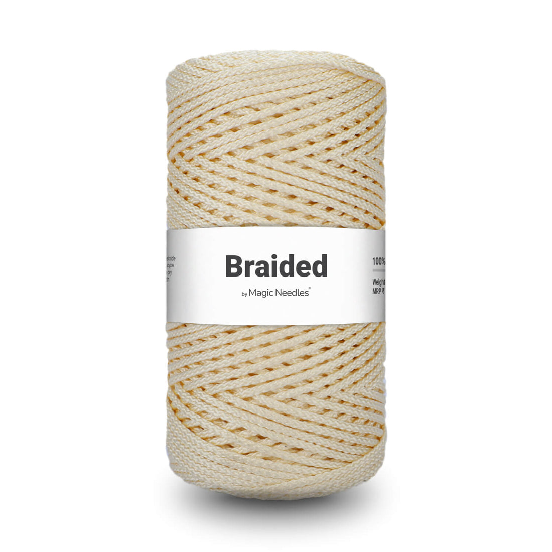 Braided Polyester Macrame Rope - Milk Cream - 46