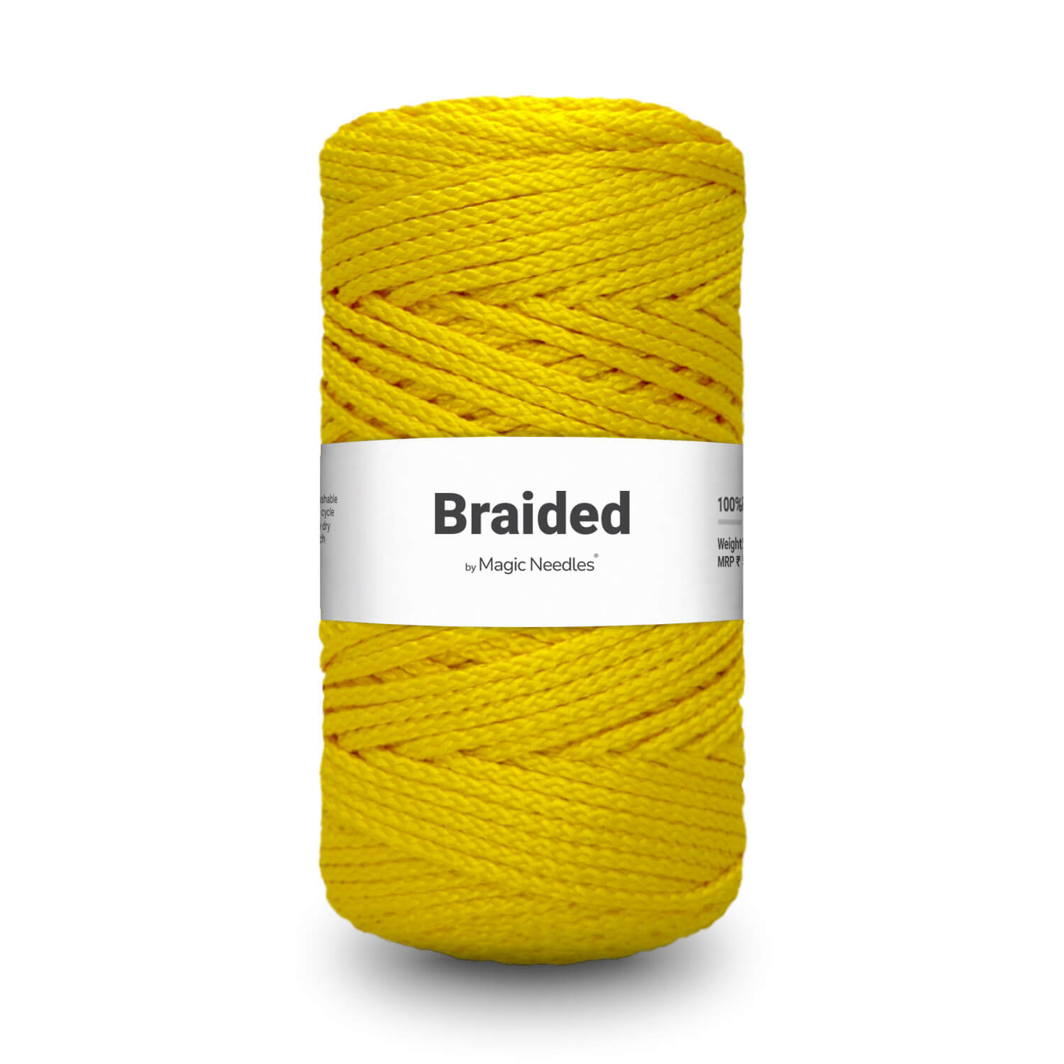 Braided Polyester Rope - Yellow - 6