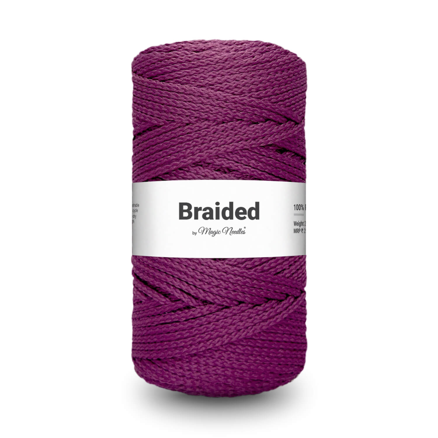 Braided Polyester Rope - Magenta - 7