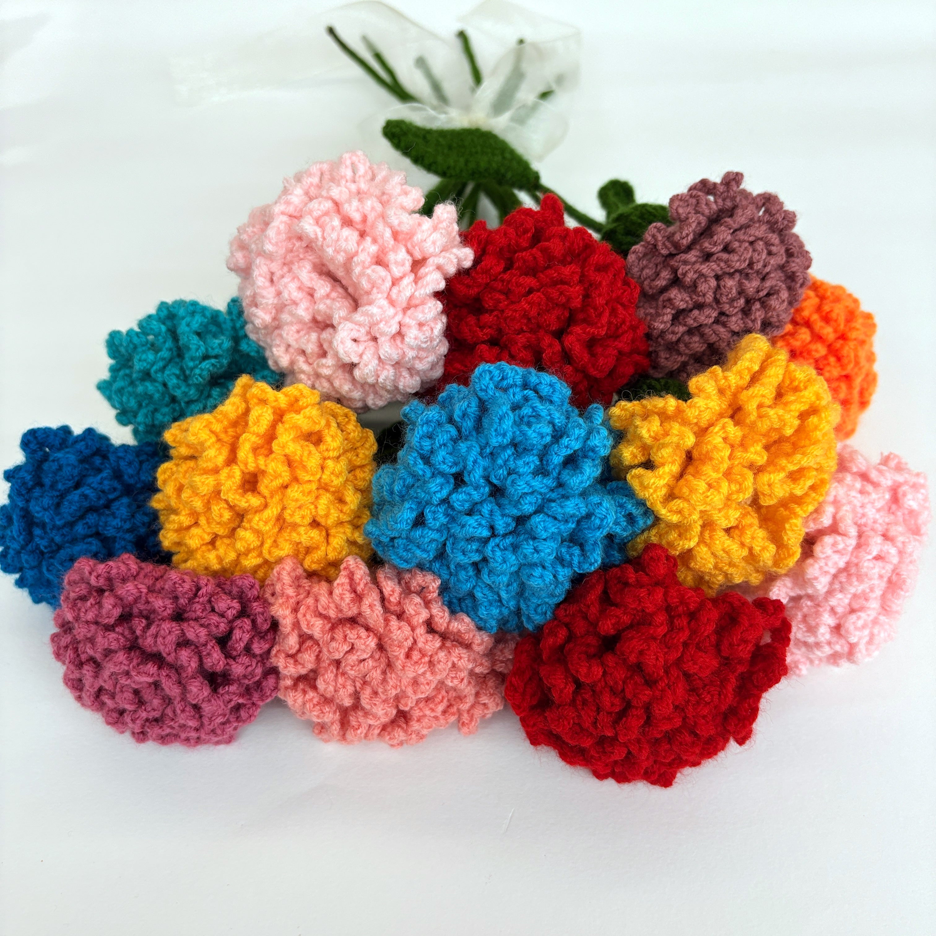 Charming Carnations - Handcrafted Crochet Flowers