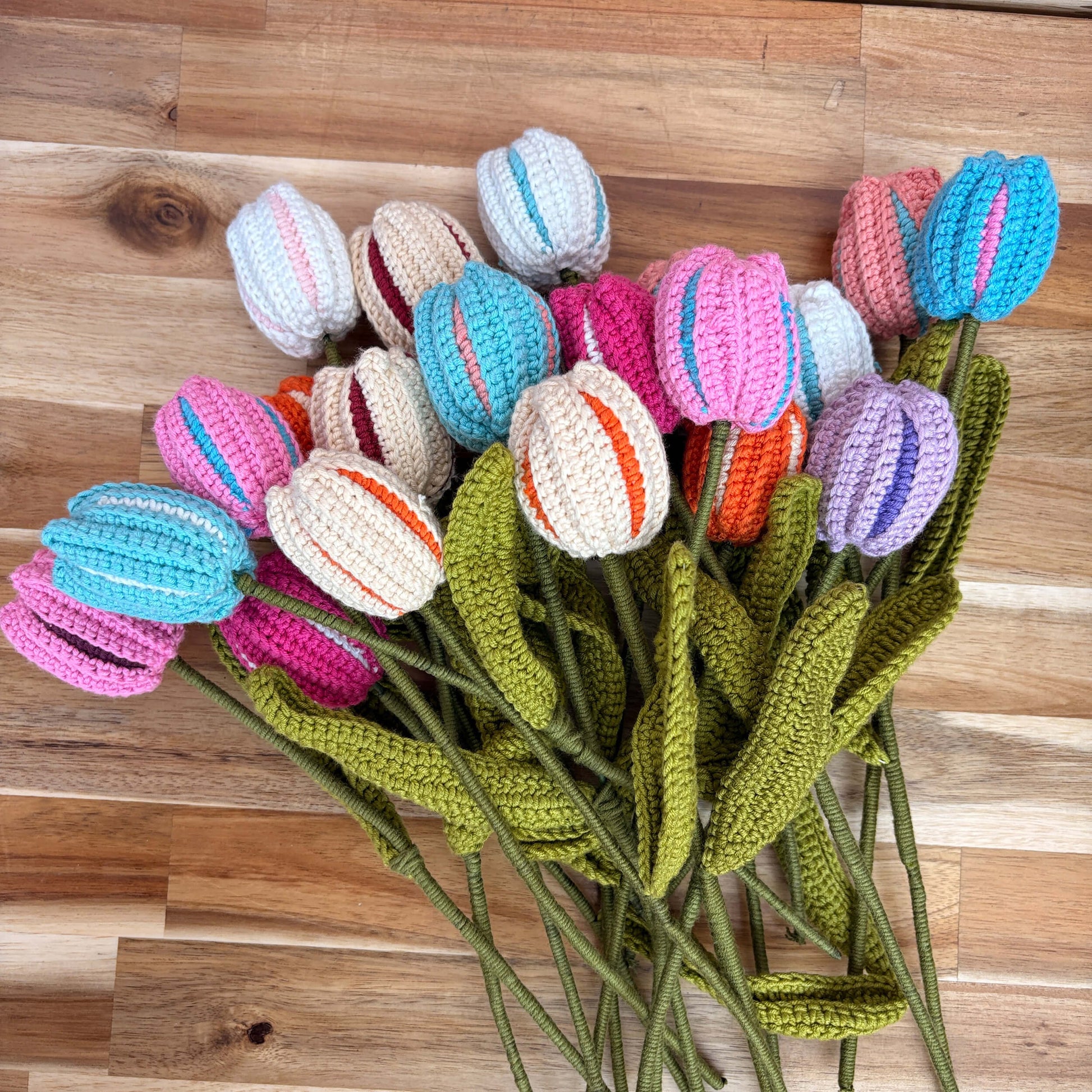 Closed Tulips - Handcrafted Crochet Flowers