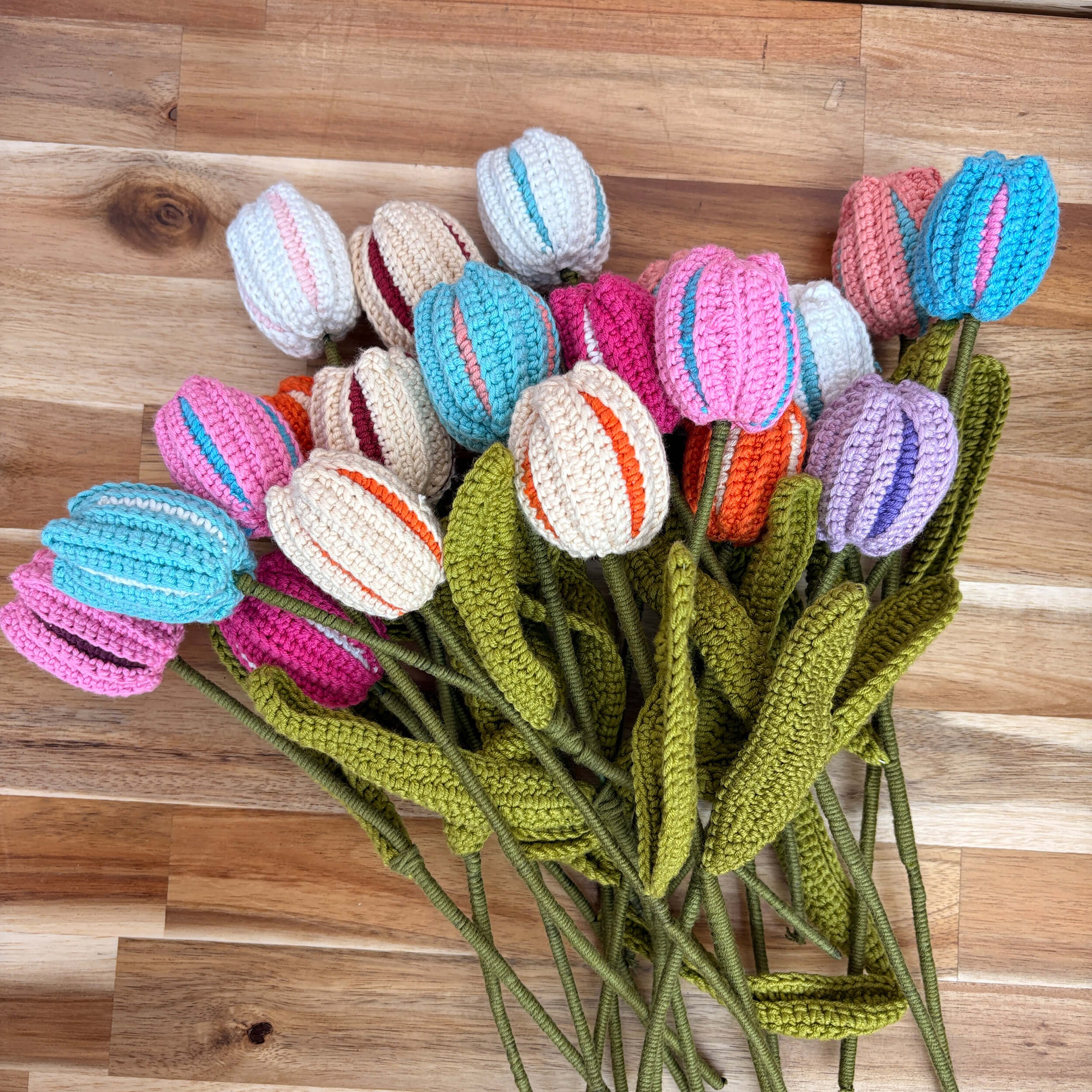 Closed Tulips - Handcrafted Crochet Flowers