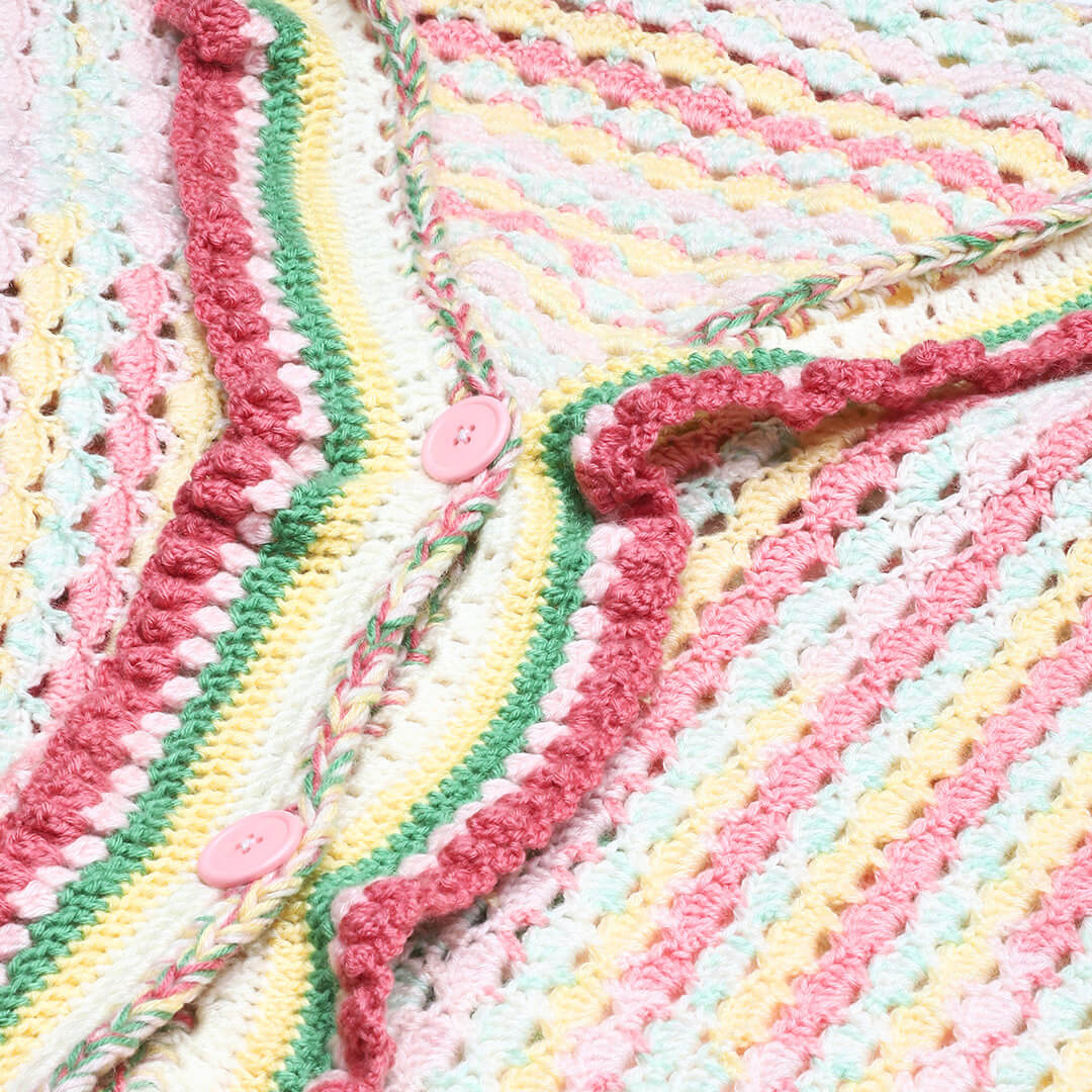 Collared Shawl with border - Multicolor 3228