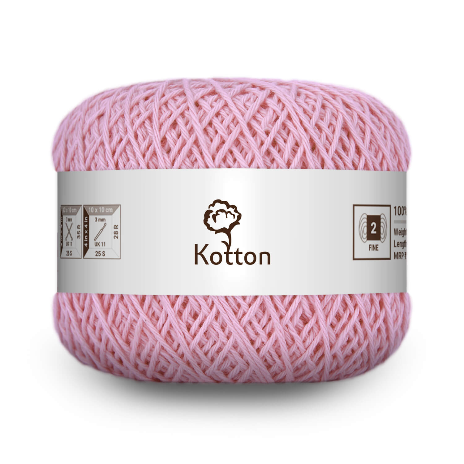 Cotton Yarn by Kotton - 4 ply - Baby Pink 19