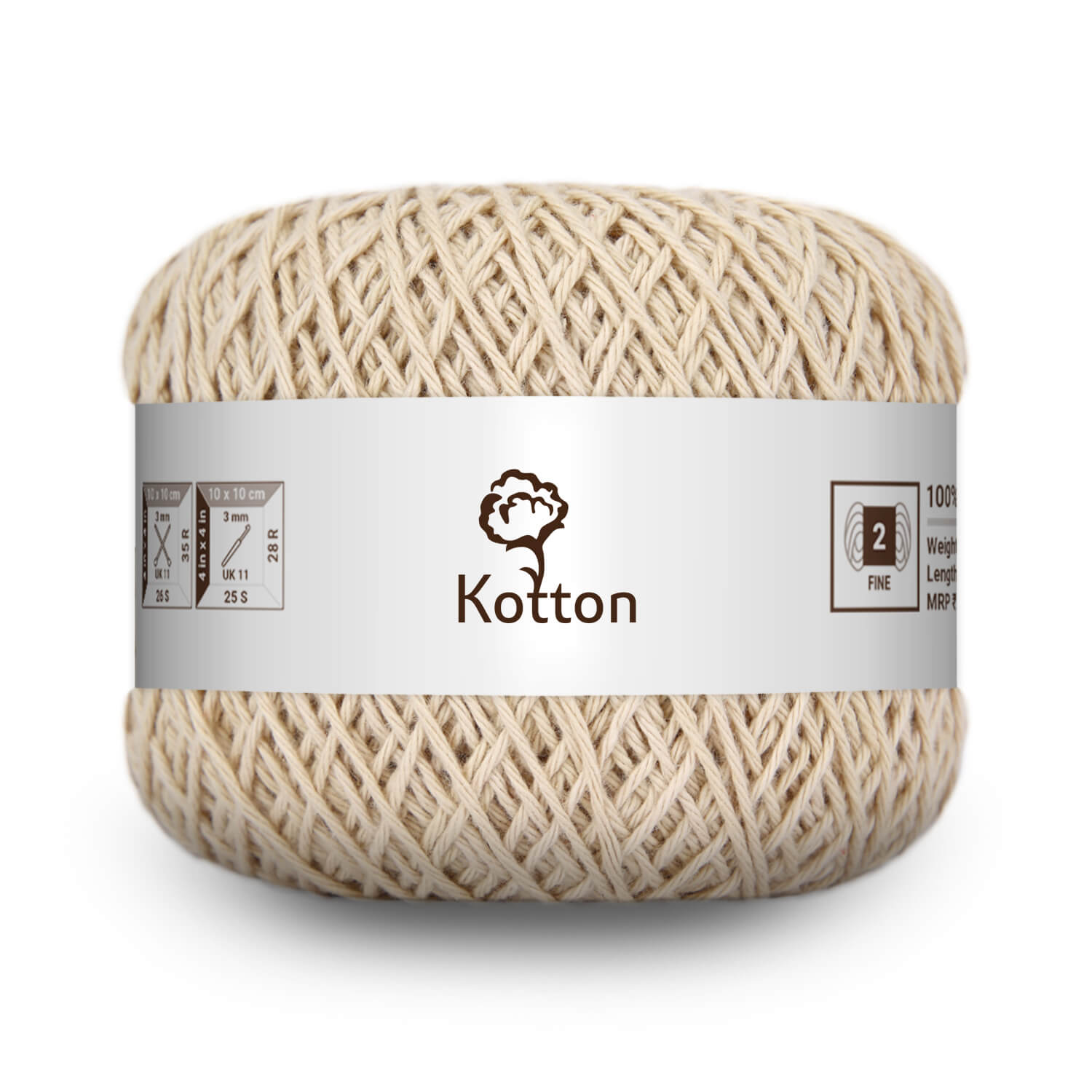 Cotton Yarn by Kotton - 4 ply - Beige 15