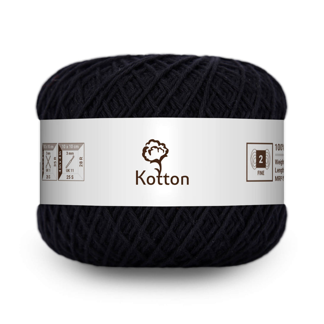 Cotton Yarn by Kotton - 4 ply - Black 17