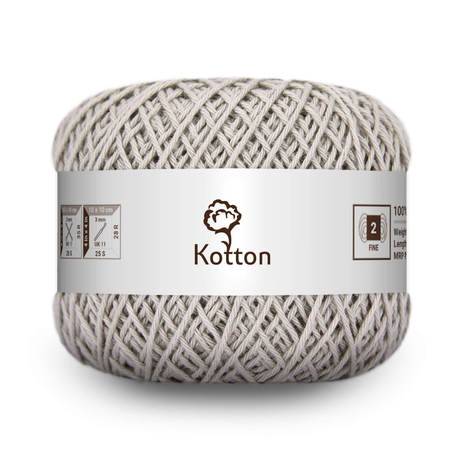 Cotton Yarn by Kotton - 4 ply - Brownish Grey 11