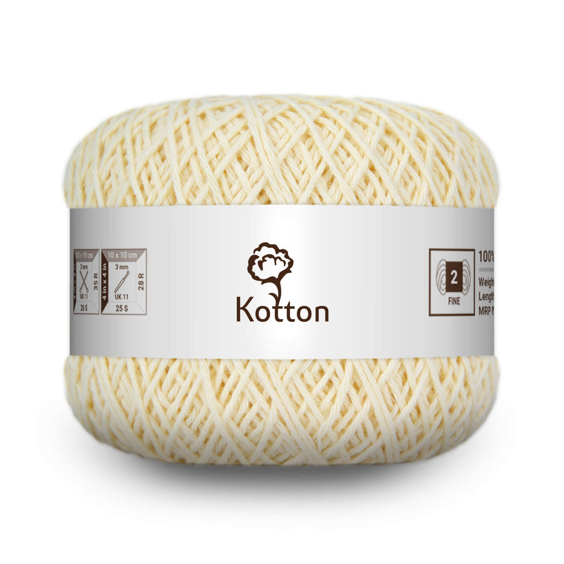 Cotton Yarn by Kotton - 4 ply - Cream 16