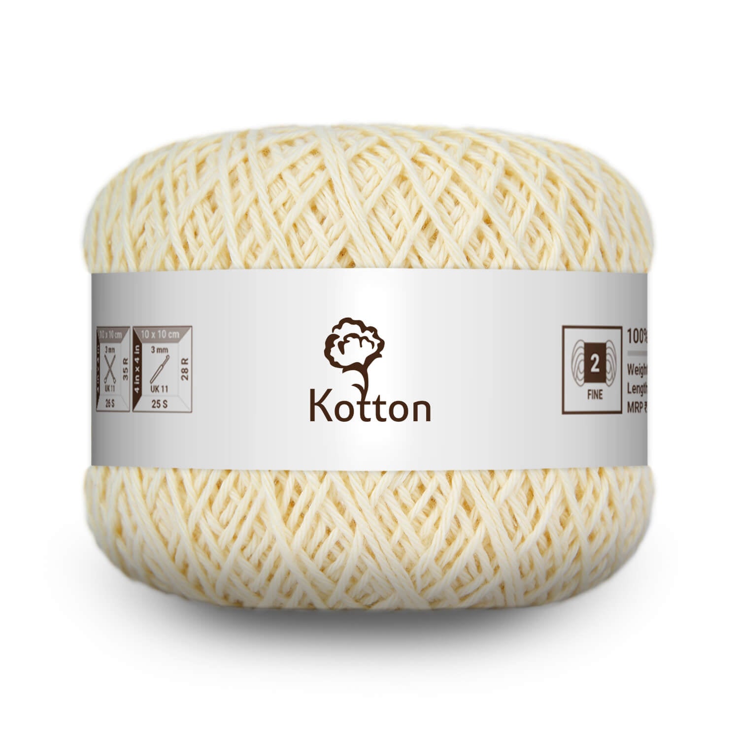 Cotton Yarn by Kotton - 4 ply - Cream 16