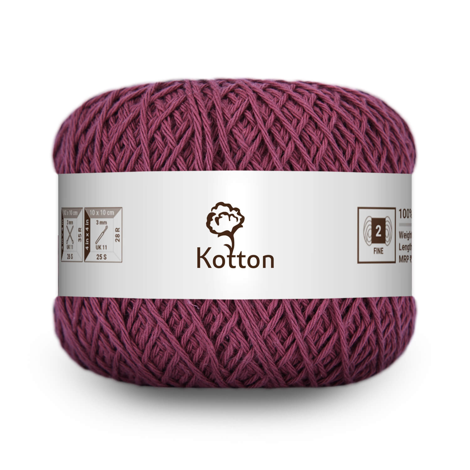 Cotton Yarn by Kotton - 4 ply - Dark Mauve 54