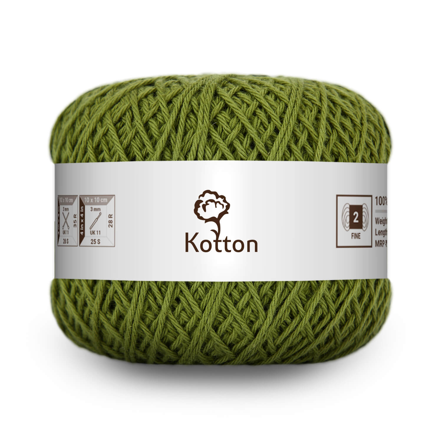 Cotton Yarn by Kotton - 4 ply - Dark Olive Green 43