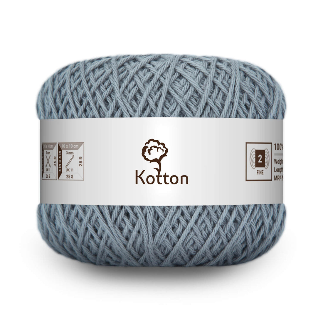 Cotton Yarn by Kotton - 4 ply - Grey 13