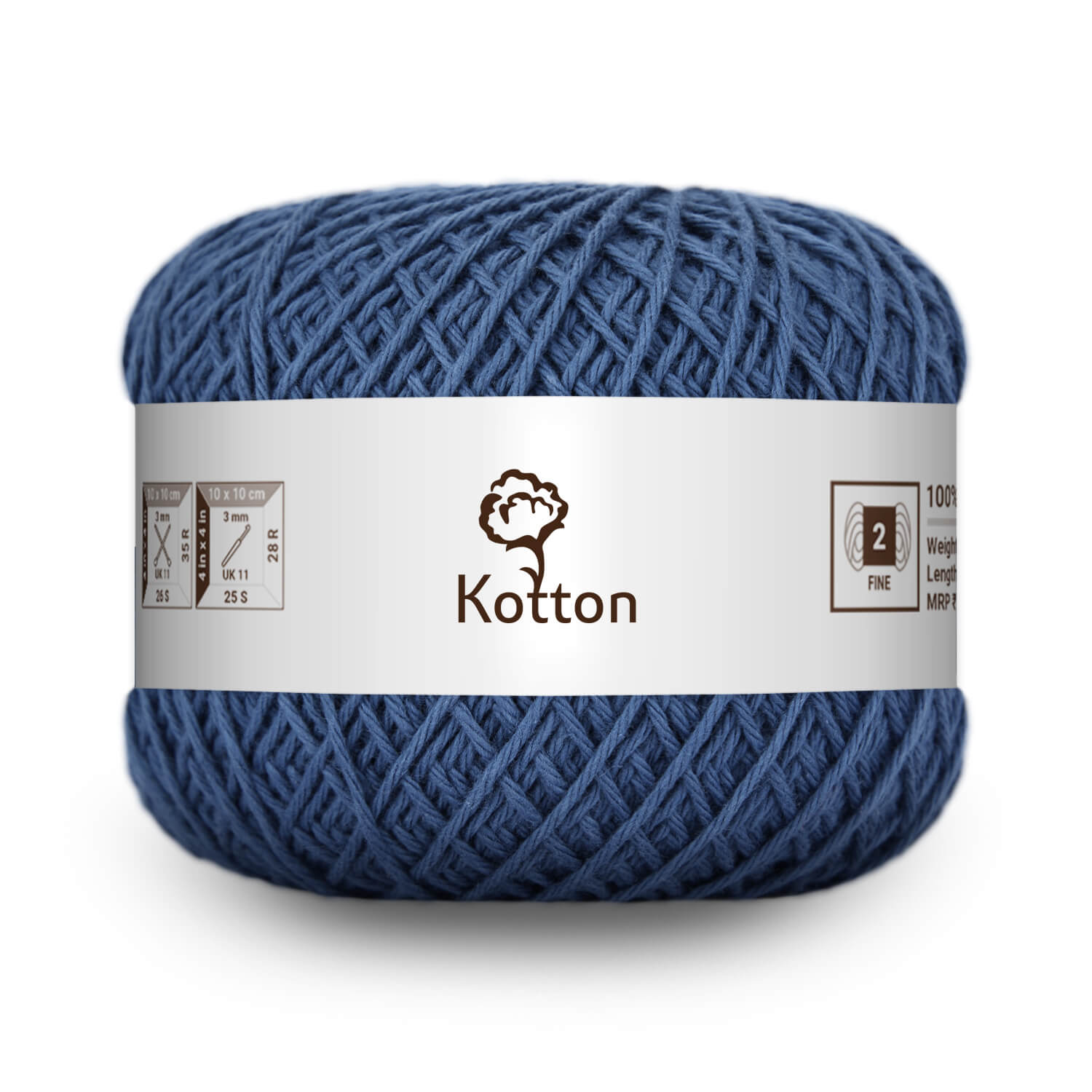 Cotton Yarn by Kotton - 4 ply - Greyish Blue 47