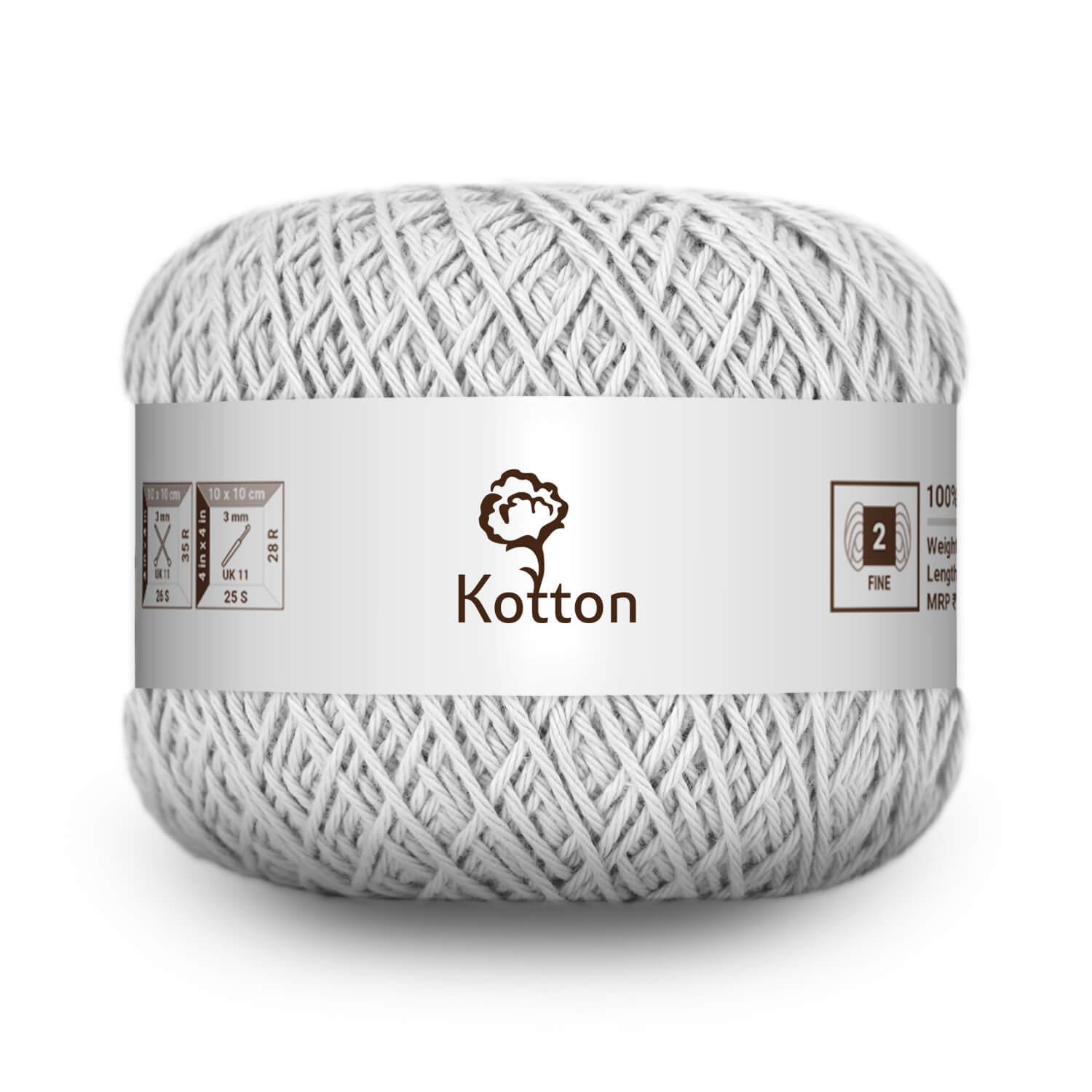 Cotton Yarn by Kotton - 4 ply - Greyish White 46